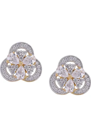Tistabene Women White Contemporary Studs Earrings