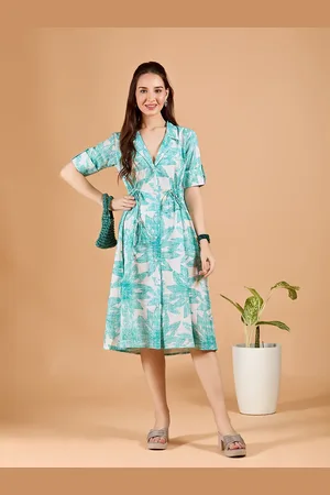 DressBerry Floral Print Fit & Flare Midi Dress