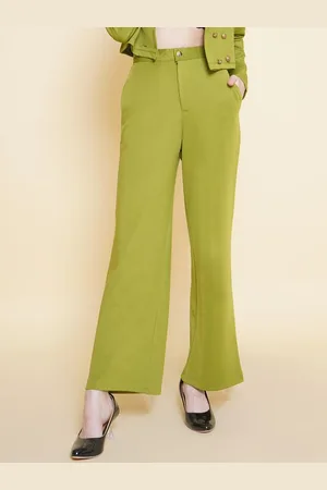BAESD Women Solid Regular Relaxed Fit Trouser