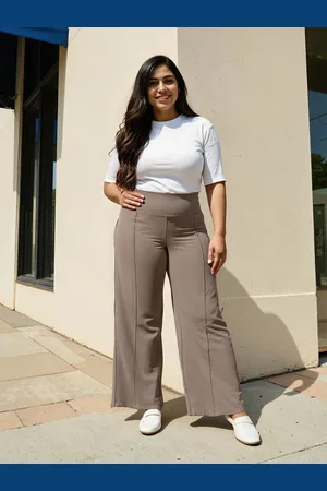 BlissClub Women Relaxed Wide Leg Pants -Tall Trousers