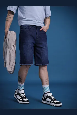Roadster The Life Co. Men Relaxed Frayed Denim Shorts