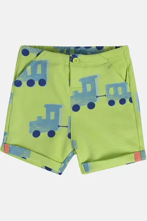 MINI KLUB Infants Boys Conversational Printed Mid-Rise Pure Cotton Chino Shorts