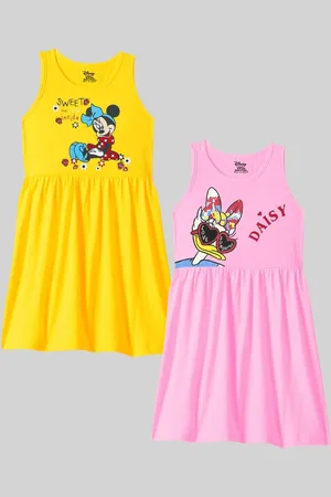 Miss and Chief Girls Pack Of 2 Graphic Printed Fit and Flare Dress