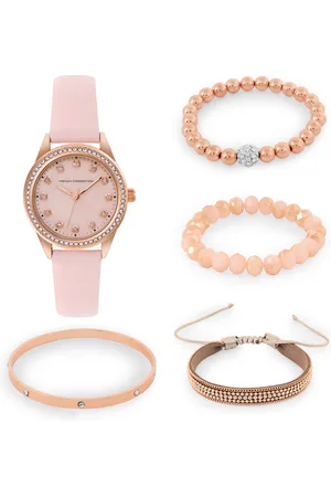 French Connection Women Embellished Analogue Watch FCW15GRL Gift Set