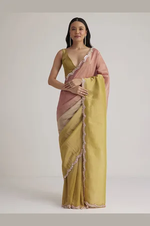 KALKI Fashion Ombre Embellished Sequinned Tissue Saree