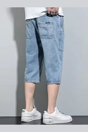 HERE&NOW Men Mid-Rise Slim Fit Denim Shorts