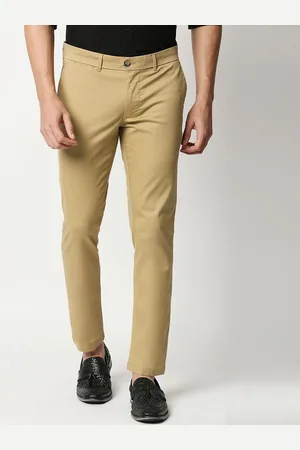 Basics Men Tapered Fit Cotton Trousers