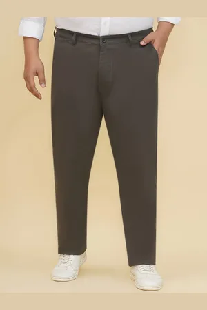 John Pride Men Mid-Rise Regular Fit Chinos Trousers Plus Size