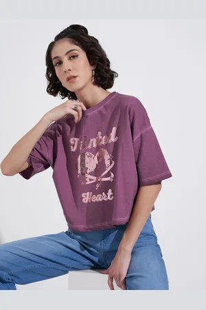 Pantaloons Extended Sleeves Cotton Boxy Top