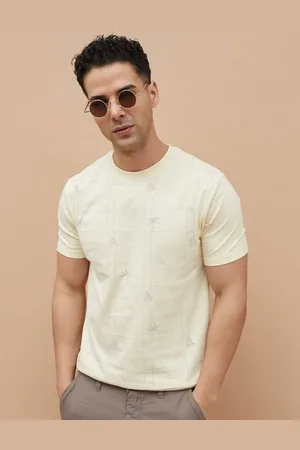 Lifestyle Men Conversational Printed Round Neck Cotton T-shirt