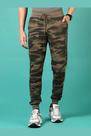 V-Mart Men Printed Cotton Mid-Rise Joggers