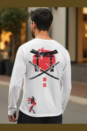 Bewakoof Find Your True Peace Printed Long Sleeves Cotton T-shirt