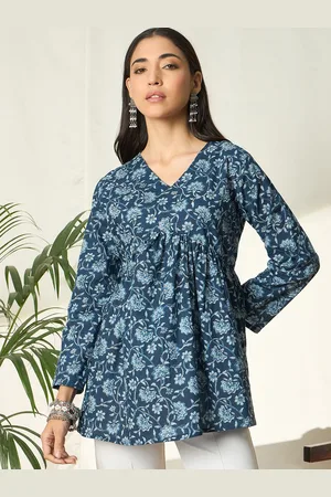 Bandia Floral Print Cotton Top