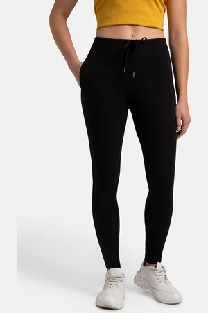 Jockey Super Combed Cotton Stretch Yoga Pants with Side Zipper Pocket-AA01