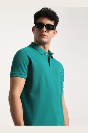 The Bear House Men Solid Regular Fit Cotton Polo Collar T-Shirts