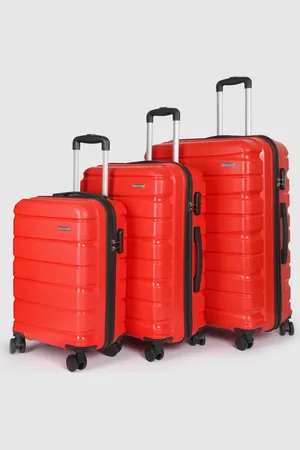 Teakwood Leathers India Set of 3 360-Degree Rotation Hard Sided Trolley Bag-191L