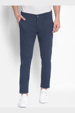 Crimsoune Club Men Mid-Rise Slim Fit Cotton Lycra Trousers