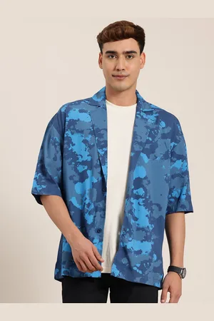 HERE&NOW Printed Lapel Collar Shirt
