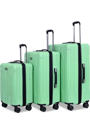 Killer Set Of 3 Textured Hard-Sided Trolley Bags