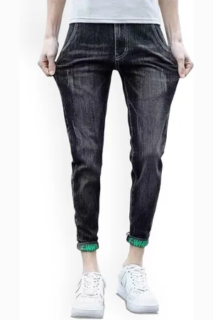 HERE&NOW Men Slim Fit Low Distress Light Fade Jeans