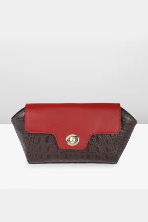 Hidesign ATRIA Croc Textured Leather Purse Clutch