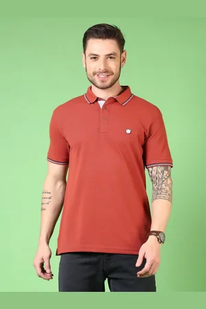 V-Mart Men Solid Polo Collar Cotton T-shirt