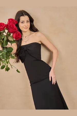 Color Capital Women Strapless Sheath Midi Dress