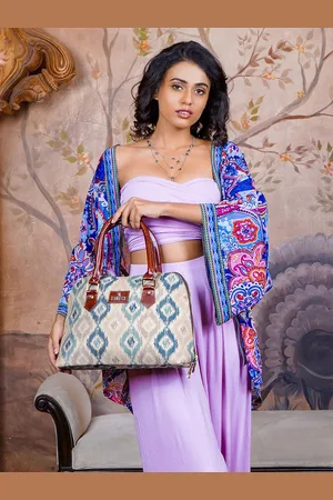 THE CLOWNFISH Montana Ethnic Motifs Printed Structured Handheld Bag