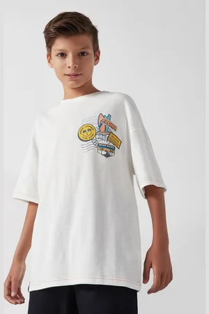 Max Collection Boys Graphic Printed Round Neck Cotton Oversized T-shirt