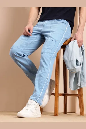 Mast & Harbour Men Raw Edge Seam Relaxed Fit Jeans