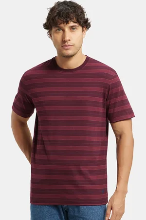 Jockey Super Combed Cotton Rich Striped Round Neck Half Sleeve T-shirt-2715