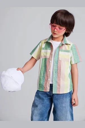 taffykids Boys Relaxed Opaque Printed Casual Shirt