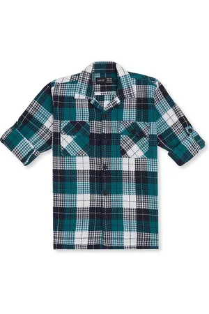 CAVIO Boys Comfort Tartan Checks Opaque Checked Casual Shirt