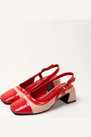 Theater Women PU Block Pumps with Buckles