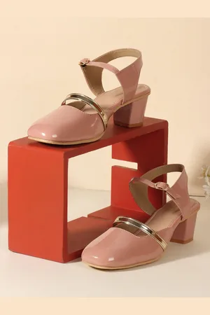 Denill Backstrap Round Toe Mid-Top Block Heel Sandals