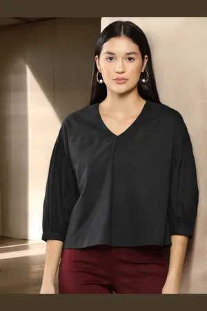 Chemistry Puff Sleeves Pure Cotton Top