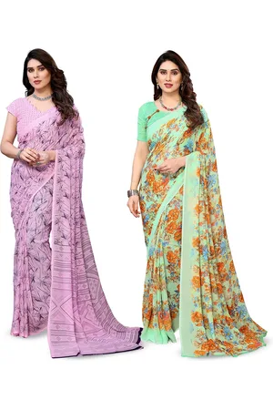 Moda Rapido Floral Poly Georgette Saree