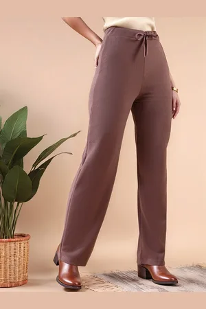 Mast & Harbour Women Regular Fit High-Rise Trouser