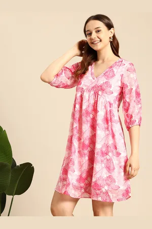 Mast & Harbour Floral Print Empire Mini Dress