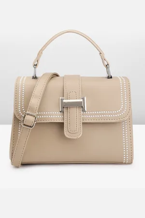French Connection Embroidered Satchel Bag