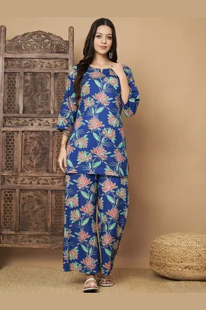 Kalini Printed Pure Cotton Top With Trouser