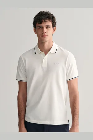 GANT Solid Polo Neck Regular Fit T-Shirt