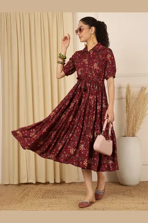 Kalini Floral Print Maxi Midi Dress