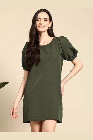 Mast & Harbour Puff Sleeves Sheath Mini Dress