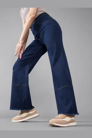 DOLCE CRUDO Women Bootcut High-Rise Clean Look Stretchable Jeans