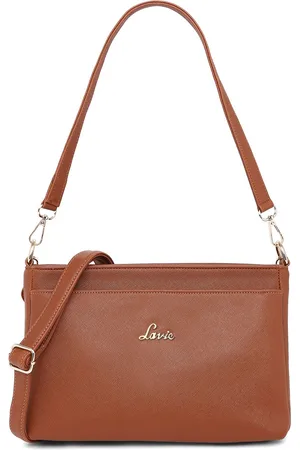 LAVIE Brown PU Structured Shoulder Bag