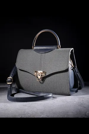 French Connection Striped Satchel Bag