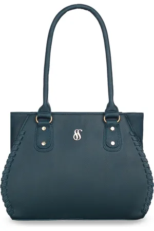 FOSTELO Blue PU Structured Shoulder Bag