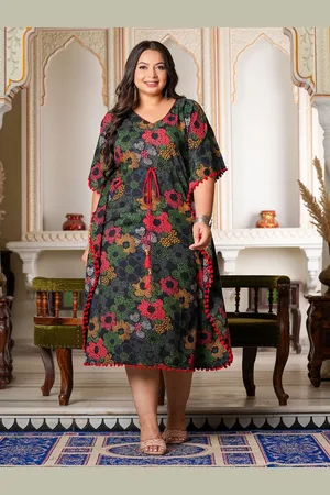 Kalini Floral Print Kaftan Midi Dress