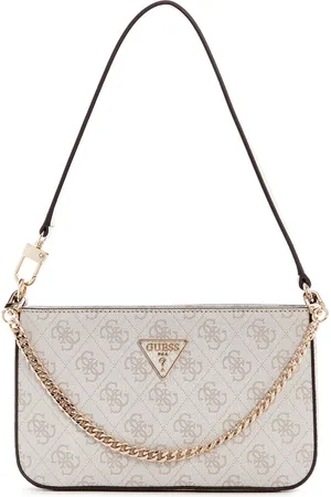 Guess Women Brand Logo Printed Structured Shoulder Bag